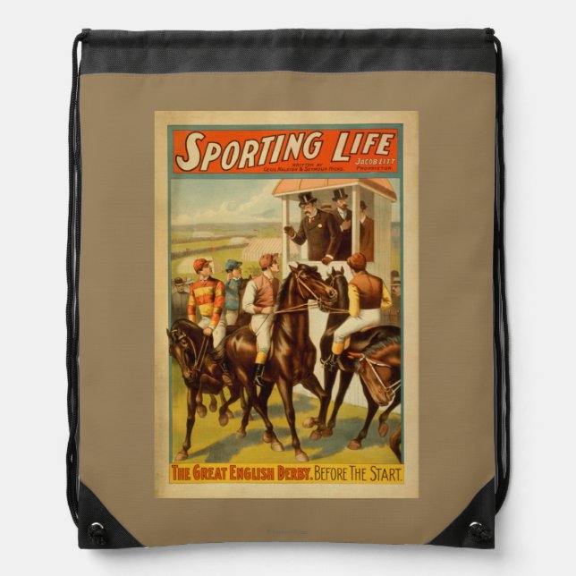 Sporting Life - The Great English Derby Theatre Drawstring Bag (Front)
