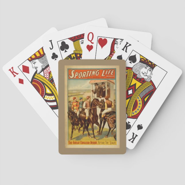 Sporting Life - The Great English Derby Theatre Poker Cards (Back)