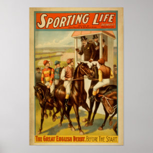 Sporting Life - The Great English Derby Theatre Poster