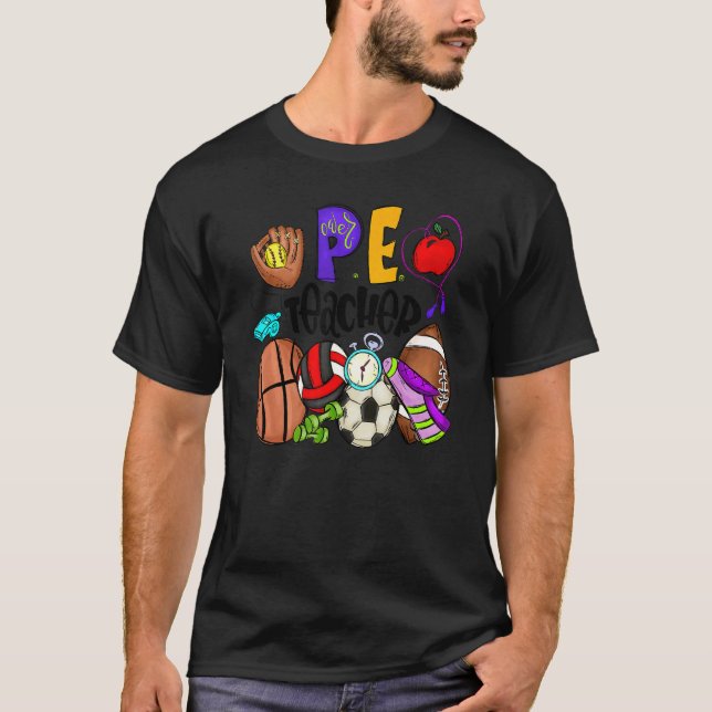 Sporting Pe Teacher Strong School P E Teacher Back T-Shirt (Front)