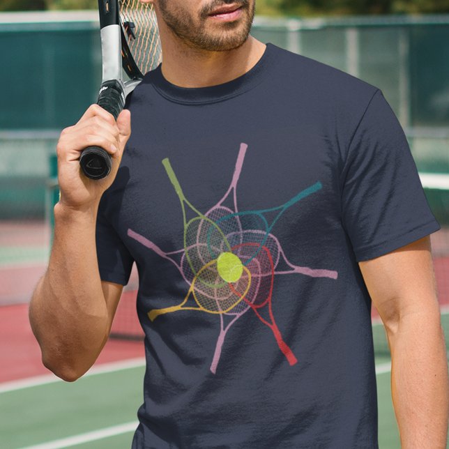 sporting-wear color tennis rackets T-Shirt (a cool suggestion for a tennis player)