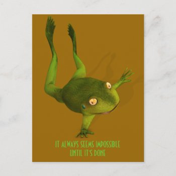 Sportive Frog Postcard by Emangl3D at Zazzle