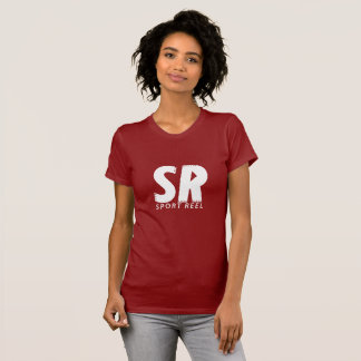 SPORTREEL WOMEN FITTED RED T-SHIRT WITH WHITE LOGO