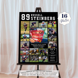 Sports 16 Photo Collage Senior Night Foam Board