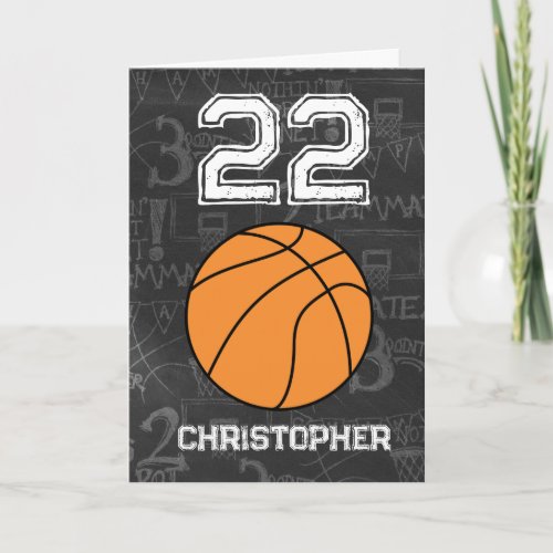 Sports 22nd Birthday Basketball Card