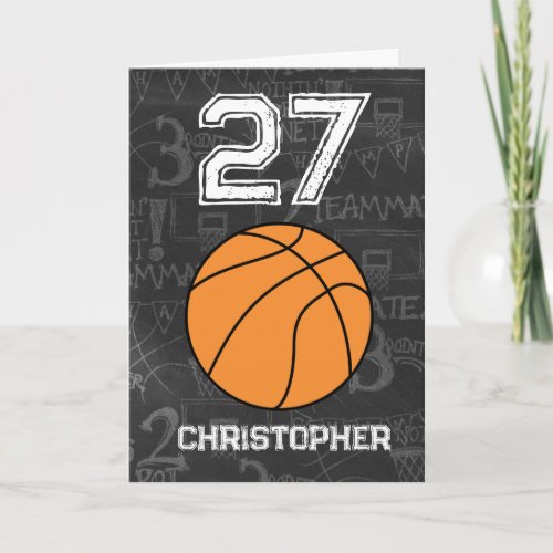 Sports 27th Birthday Basketball Card
