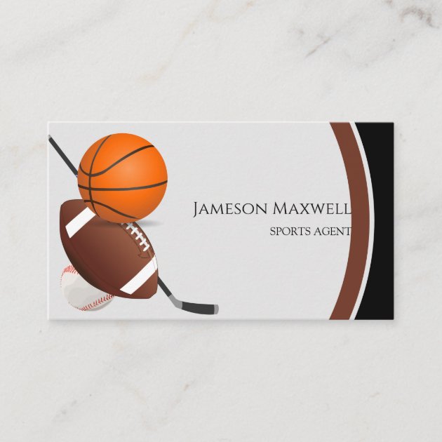 Sports Agent Business Card Zazzle   Sports Agent Business Card Rac51c04709bb402ebf3e315a7da14723 Tcvtq 630 