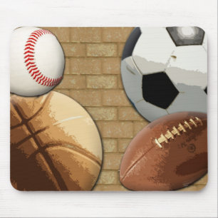 Sports Al-Star, Basketball/Soccer/Football Mouse Pad