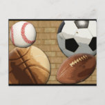 Sports Al-Star, Basketball/Soccer/Football Postcard