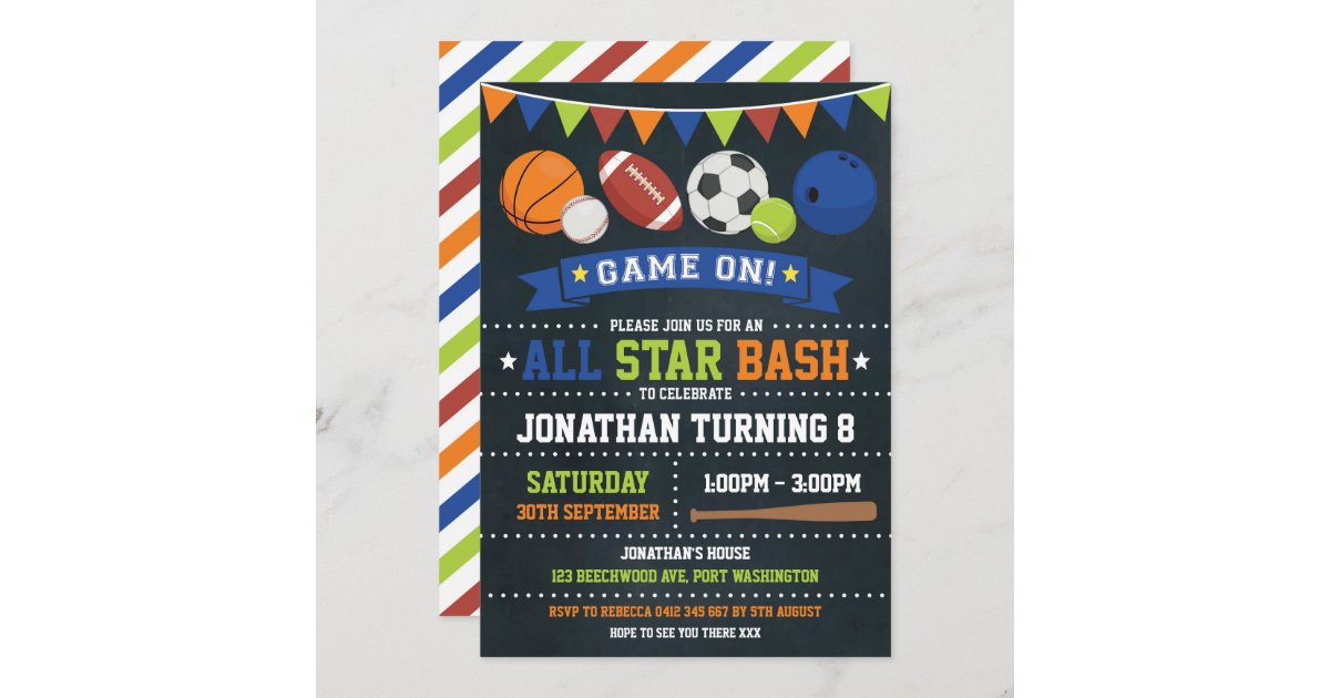 2.5×6″ Colorado Rockies Baseball Sports Party Invitations – Sports Invites