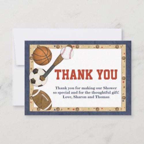 Sports All Star Thank You Card