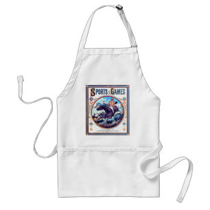 Sports and Games Hunting Vintage Book Cover Adult Apron