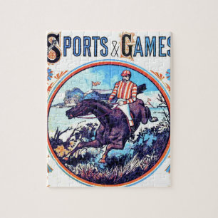 Sports and Games Hunting Vintage Book Cover Jigsaw Puzzle