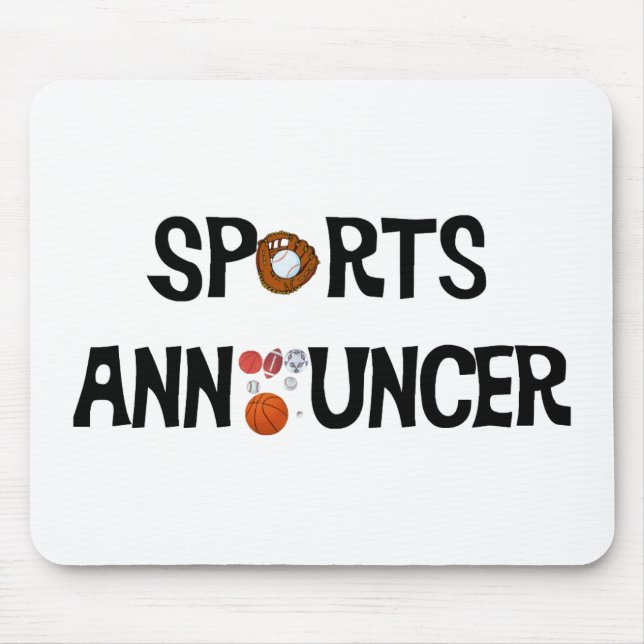 Sports Announcer Mousepad (Front)
