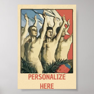 Sports, Arms Up Racers, add text, Poster