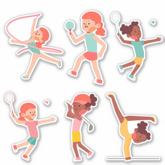 Sports Athlete Girls Sticker