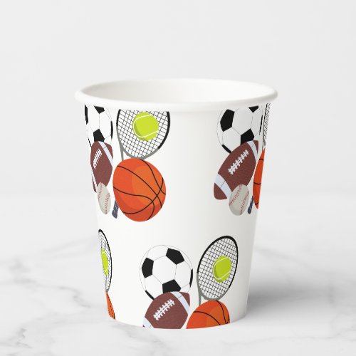 Sports Athletic Balls   Paper Cups