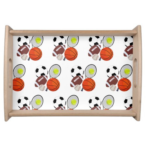 Sports Athletic Balls Serving Tray