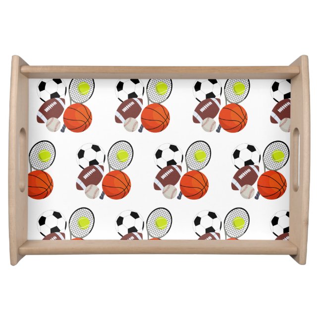 Sports Athletic Balls Serving Tray (Front)