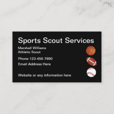 Sports Athletic Scout Simple Layout Business Card at Zazzle