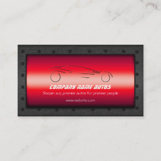Sports Auto on Red - Sportscar template Business Card