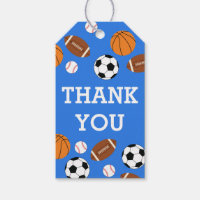 Sports Baby Shower Co-ed Theme Boy Blue Gift Tags