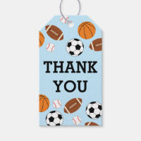 Sports Baby Shower Co-ed Theme Boy Blue Gift Tags