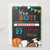 Sports Baby Shower Invitation (Front)