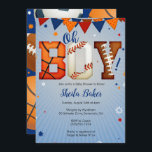 Sports Baby Shower Invitation - Sports All Star<br><div class="desc">Oh Boy!  This is the perfect invitation for your sports-themed baby shower.</div>