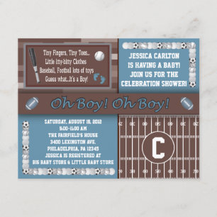 Sports Baby Shower Invitations