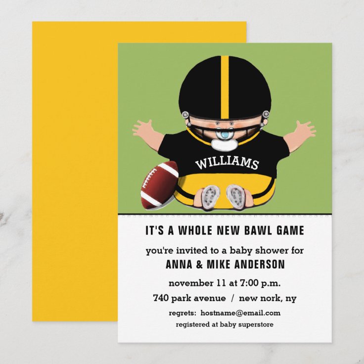 sports baby shower invitations Zazzle