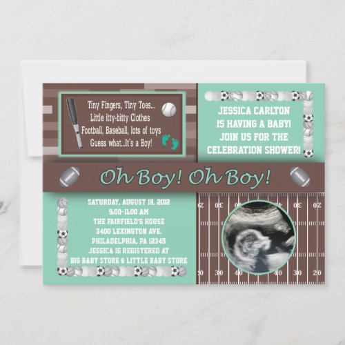 Sports Baby Shower Invitations
