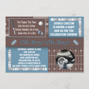 Sports Baby Shower Invitations