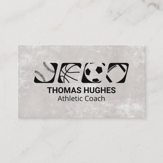 Sports Ball | Athletics Business Card (Front)