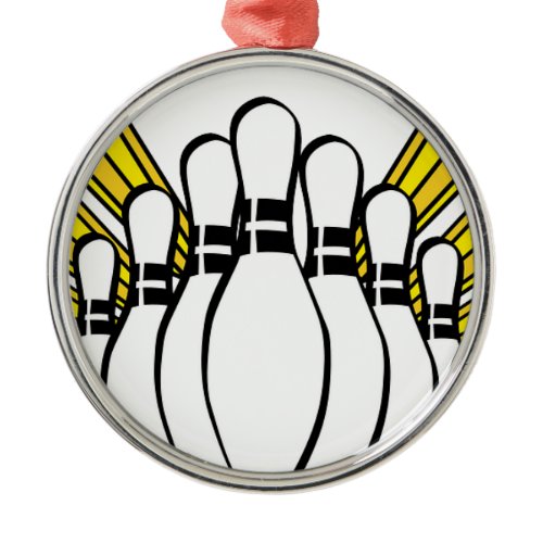 Sports Ball Bowling Coach Team Game Strike Metal Ornament