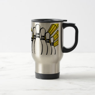 Sports Ball Bowling Coach Team Game Strike Travel Mug