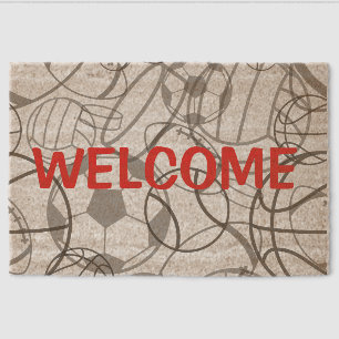Sports Ball Design Coir DoorMat Fiber Doormat