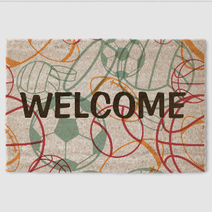 Sports Ball Design Coir DoorMat Fiber Doormat