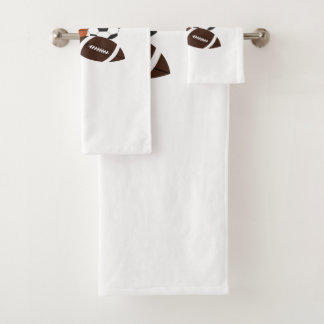 sports ball illustration bath towel set