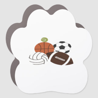sports ball illustration car magnet