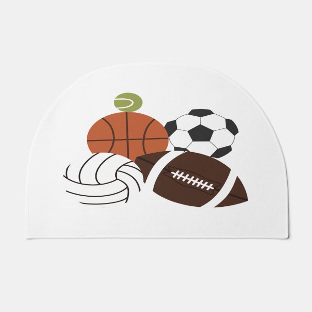 sports ball illustration doormat (Front)