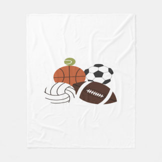 sports ball illustration fleece blanket