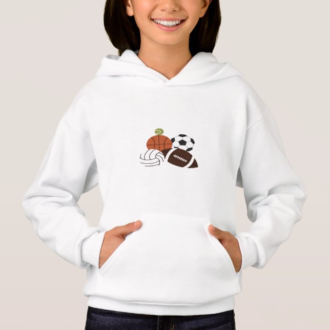 sports ball illustration hoodie (Front)