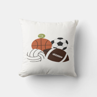 sports ball illustration throw pillow