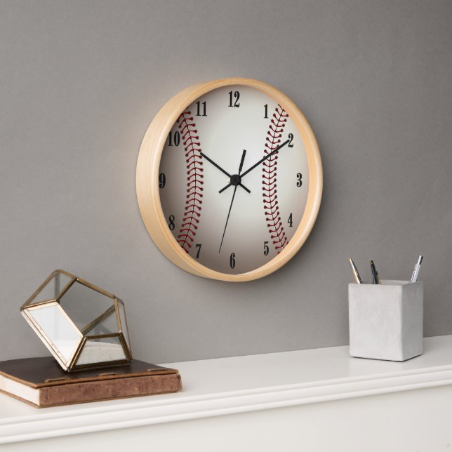 Sports Ball with Black Numbers Clock (Office)