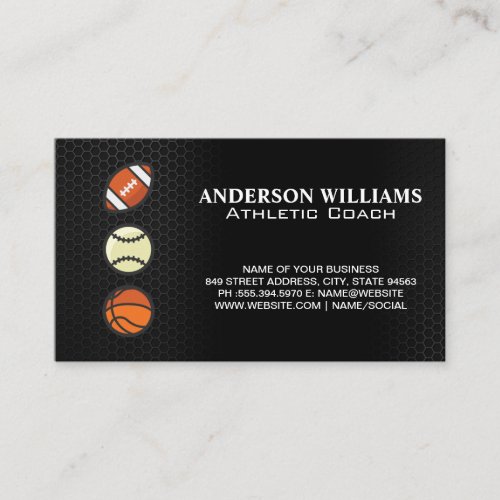 Sports Balls  Athletics Sport Business Card