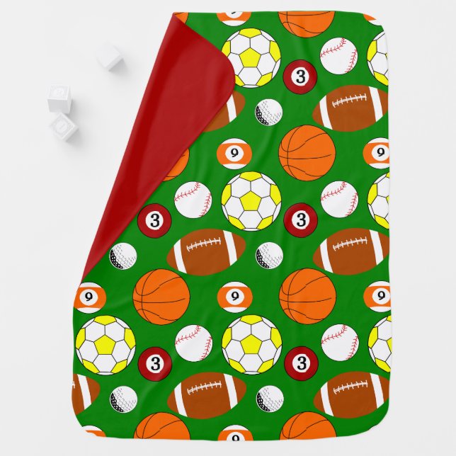 Sports Balls  Baby Blanket (In Situ)