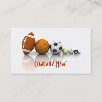 Sports / Balls Business Card by Kjpargeter at Zazzle