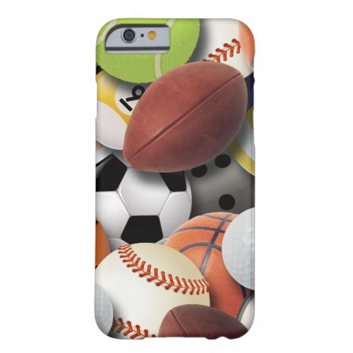 Sports Balls Collage Barely There iPhone 6 Case