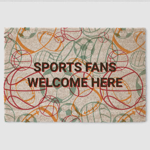 Sports Balls Design Coir DoorMat Fiber Doormat